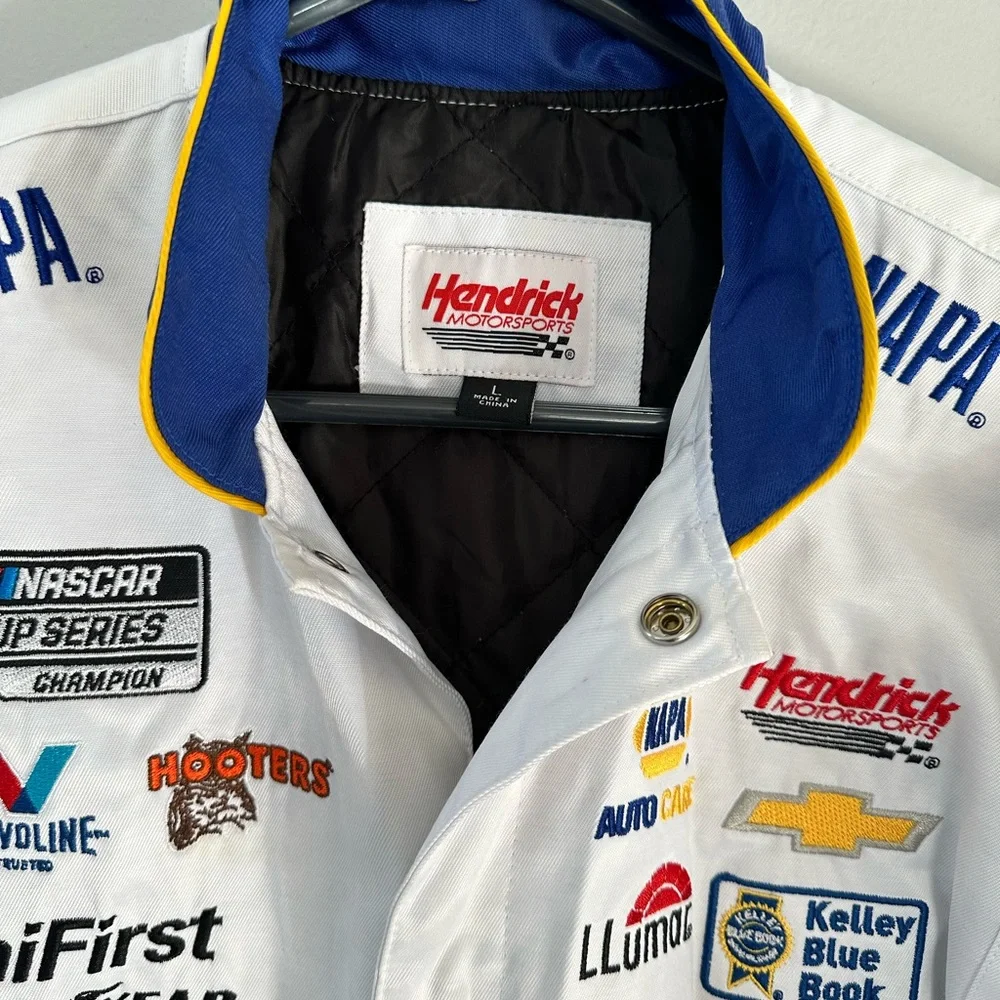Chase Elliott NAPA White and Blue Performance Racing Jacket - Picture 3 of 5